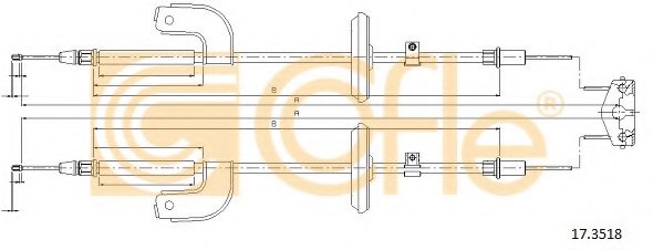 COFLE 17.3518 Cable, parking brake